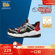 Skechers斯凱奇兒童閃穿鞋男童運動(dòng)鞋戶(hù)外跑步鞋商場(chǎng)同款403842L 黑色/紅色/BKRD 39.5