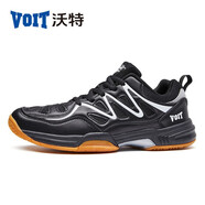 沃特（VOIT）羽毛球鞋男女款訓(xùn)練鞋減震透氣運(yùn)動(dòng)鞋子防滑耐磨 黑色 42