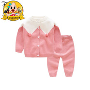 R.DUCKKIDS寶寶毛衣女?huà)雰横樋椛捞籽b男女寶寶開(kāi)衫外套紗衣春秋冬季衣服03歲 毛毛球粉色 90碼(適合18-24個(gè)月)