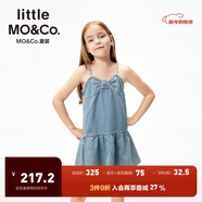 little MO&Co.little moco童裝25夏新款女童甜酷無(wú)袖牛仔吊帶連衣裙KBE2DRST14