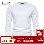 EAEOVNI秋季潮golf長(cháng)袖新款歐碼男式純色長(cháng)袖上衣高街高爾夫男士港式內搭 白色 S