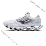 美津濃（MIZUNO）預言13S跑步鞋WAVE PROPHECY 13S 31_白色_灰色_銀色 45 31_白色_灰色_銀色 37