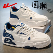 未知【廠(chǎng)牌】板鞋休閑鞋春夏秋季皮面透氣百搭厚底增高板鞋子男款 715白深藍【皮面防水輕便百搭】 39