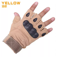 格領(lǐng)特拍攝電影電視專(zhuān)用戶(hù)外登山半指手套男黑鷹戰術(shù)騎行格斗拳擊健身 深卡其布色 XL