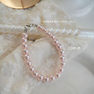 寵物純珍珠項鏈公主風(fēng)脖飾頸鏈英短泰迪狗狗項圈結婚禮貓咪配飾品 10mm櫻粉 S-小型