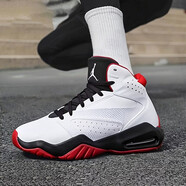 耐克（NIKE）男鞋冬季新款運動(dòng)鞋AIR FLIGHT 89氣墊休閑鞋AJ4兄弟款實(shí)戰籃球鞋 AR4430-106/AJ6喬六簡(jiǎn)版/白黑紅 44