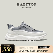 皓頓（HAUT TON）男鞋2025夏季新款透氣網(wǎng)面增高運動(dòng)休閑鞋子男 白灰色 42
