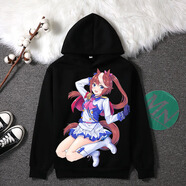 牧獸賽馬娘東海帝皇米浴加絨連帽衛(wèi)衣二次元動漫周邊衣服男女痛衫外套 加絨【連帽】145黑1 加厚 XS 建議40-55斤
