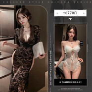 衫緲qqny情趣內衣大碼性感房事戰袍母犬sm羞恥大尺度情人節戰衣女仆裝 蕾絲透視長(cháng)裙+開(kāi)檔連體衣白 均碼80-120斤情趣用品絲襪約會(huì )睡衣女蕾絲高級感