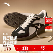 安踏TT鞋丨王一博同款德訓鞋男女情侶款春季休閑板鞋運動(dòng)鞋休閑薄底鞋 【女款TT】象牙白/基礎黑-1 35.5 （建議拍大半碼）