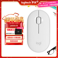 羅技（Logitech）LOGITECH PEBBLE鼠標 無(wú)線(xiàn)藍牙鼠標 辦公靜音鼠標 女性鼠標對稱(chēng)鼠標 鵝卵石造型 米白色
