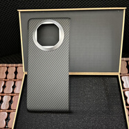 嚴謹適用于華為mate x5手機殼凱夫拉紋理折疊屏Matex3保護套帶中軸X5典藏版芳綸纖維紋防摔外殼磁吸款 前殼+后殼一套 華為 Mate X5