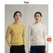 旅途原品ltyp 進(jìn)口巴素蘭羊毛金豆紗打底衫精無(wú)縫一體針織衫女春 珍珠白 M