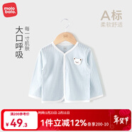 麥拉貝拉（MOLO BALO）嬰兒輕薄開(kāi)衫外套夏季男女寶寶純棉外出可愛(ài)超萌裝外套防曬衣服 藍色 80