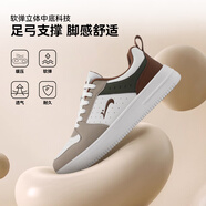 貴人鳥(niǎo)板鞋男秋冬休閑男士鞋子青少年學(xué)生空軍一號運動(dòng)鞋小白鞋潮情侶鞋 E4B6259白/榆木色（男款） 41