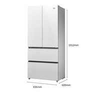 倍科（BEKO）家用雙變頻一級節能冰箱GNETO505BG風(fēng)冷無(wú)霜505升零距離嵌入式法式多門(mén)冰箱四星級冷凍快速鎖鮮 GNETO505BG無(wú)暇