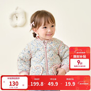 巴拉巴拉兒童羽絨服三防衣服輕薄棒球領(lǐng)外套男女童裝2025新款秋冬裝碎花萌