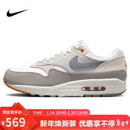 耐克NIKE休閑鞋男子氣墊AIR MAX 1運動(dòng)鞋IB1492-121白灰/卡其44