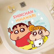 其他家蠟筆小新浴室淋浴防滑墊圓吸盤(pán)地墊化妝室兒童洗澡專(zhuān)用墊腳墊 小新妹妹強力吸盤(pán)底部 55x55cm