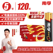南孚5號電池120粒 五號堿性 聚能環(huán)5代適用血壓計/燃氣表/遙控器/電子秤/掛鐘/無(wú)線(xiàn)鼠標/計算器/玩具等