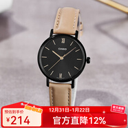 卡西歐（CASIO）手表女 指針系列 輕奢簡(jiǎn)約休閑女表 大表盤(pán)石英表學(xué)生表 LTP-VT02BL-1A
