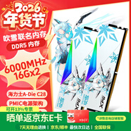 華碩吹雪聯(lián)名內存 32GB(16GX2)套裝 DDR5 6400 臺式機內存條 海力士A-die顆粒 吹雪6000 16G*2 CL28