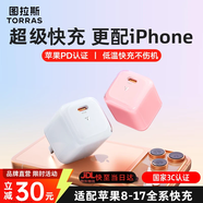 圖拉斯小冰塊lite【17絕配45W快充】適用iPhone17Promax蘋(píng)果16充電器45w30w氮化鎵20w快充電頭套裝 【冰透白-單頭】快充首選丨低溫不傷機 45W閃充｜旗艦極速升級版