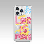中掌柜is more 原創(chuàng  )手寫(xiě)英文文字藝術(shù)個(gè)性le透明手機殼適用蘋(píng)果16promax les is more 透明全包軟殼 iPhone 13 Pro Max