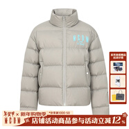 MEDM國潮基礎款羽絨服男春秋季美式高街復古oversize保暖休閑外套 灰色 S