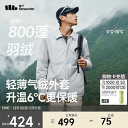 蕉下（beneunder）氣絨服男襯衫外套可翻領(lǐng)戶(hù)外休閑通勤 夾克外套CL237薄灰藍3XL