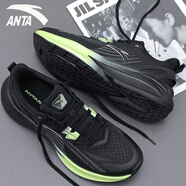 安踏（ANTA）男鞋運動(dòng)鞋子男款春季網(wǎng)面軟底透氣跑步鞋輕便減震耐磨白色休閑鞋 毒刺5.0-黑/城堡灰 44 【官方正品】