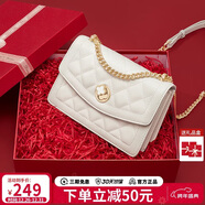 蔻一（Cnoles）包包真牛皮女士大容量單肩斜挎鏈條小方包跨新年情人節禮物送女友