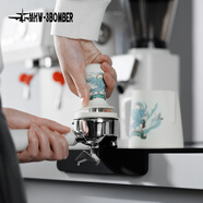 MHW-3BOMBER轟炸機閃擊粉錘2.0鍍鈦升級款 30磅意式恒力咖啡壓粉沖擊三件套 （限量發(fā)售）閃擊粉錘2.0-飛馬-螺紋底-58.35mm