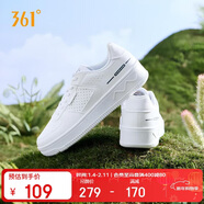 361°運動(dòng)男鞋春夏季學(xué)生復古厚底增高小白休閑板鞋子男672426611-1