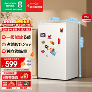 容聲（Ronshen）95L立式家用冰柜冰箱一級能效小巧省占地獨立微凍室節能直冷小冰箱冷柜BC-95D12國家補貼