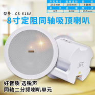埠帝4寸5寸6寸8寸同軸定阻吸頂喇叭無(wú)邊框分頻器低音環(huán)繞藍牙吸頂音箱 定阻吸頂8寸(60W)-D18 開(kāi)孔250mm