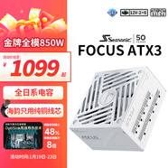 海韻（SEASONIC）850W FOCUS V4 金牌白色電腦電源 ATX3.1/PCIe5.1/12V-2x6 支持50系顯卡