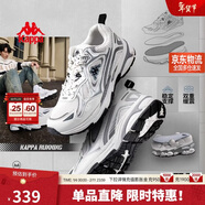 卡帕（Kappa）運動(dòng)鞋子男鞋冬季跑步鞋老爹鞋子男厚底增高休閑鞋男 奧運灰 42