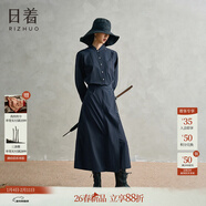 日著(zhù)（rizhuo）原創(chuàng  )俠湘藍連衣裙女2026新款春流行獨特高級設計感假兩件長(cháng)裙 俠湘藍 S