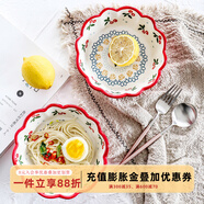 舍里 櫻桃手繪陶瓷小碗飯碗水果沙拉碗甜品點(diǎn)心碗醬料碟寶寶輔食碗 櫻桃碗