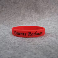 山頭林村手環(huán)籃球星科比羅德曼91號大蟲(chóng)簽名運動(dòng)硅膠腕帶球迷飾品皮篷情侶 紅色大號一條