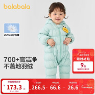巴拉巴拉童裝輕薄羽絨服嬰兒外出連體衣冬裝寶寶爬服兒童衣服男童女童萌趣