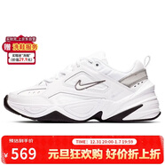 耐克NIKE休閑鞋女復古白老爹鞋M2K TEKNO運動(dòng)鞋BQ3378-100白36.5