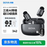 BOYA博雅mini無(wú)線(xiàn)領(lǐng)夾麥克風(fēng)手機直播收音麥克風(fēng) 戶(hù)外采訪(fǎng)短視頻收音器AI降噪一拖二迷你話(huà)筒 二合一版