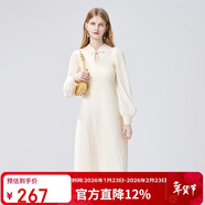 秋水伊人新中式針織連衣裙2025年冬季新款女裝新年戰袍國風(fēng)優(yōu)雅氣質(zhì)打底裙