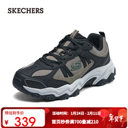 斯凱奇（Skechers）【成毅同款】云野鞋男鞋休閑鞋運動(dòng)鞋跑步鞋237527 棕色/黑色/BRBK 44
