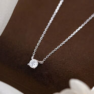 MP施華洛世奇同款S999足銀簡(jiǎn)約鋯石項鏈女感生日禮物送女友老婆 鋯石項鏈---白金色5mm 足銀