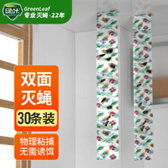 綠葉粘蠅條30條裝粘蒼蠅彩帶 粘飛蟲(chóng)掛條JD3001