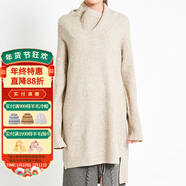 SHOKAY女士秋冬針織上衣基礎款設計簡(jiǎn)約通勤風(fēng)【牦牛絨撿漏】 喜馬拉雅高領(lǐng)長(cháng)衫-沙灘灰 L