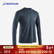 迪卡儂打底速干衣男運動(dòng)跑步長(cháng)袖防曬T恤健身上衣-4925436